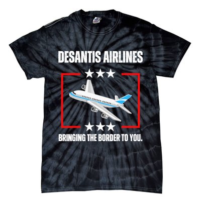 DeSantis Airlines Funny Political Meme DeSantis Airlines Tie-Dye T-Shirt