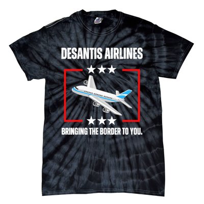 DeSantis Airlines Funny Political Meme DeSantis Airlines Tie-Dye T-Shirt