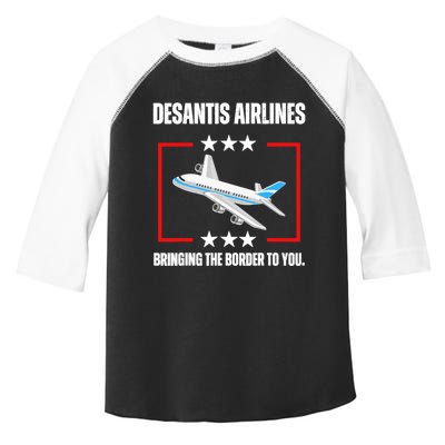 DeSantis Airlines Funny Political Meme DeSantis Airlines Toddler Fine Jersey T-Shirt