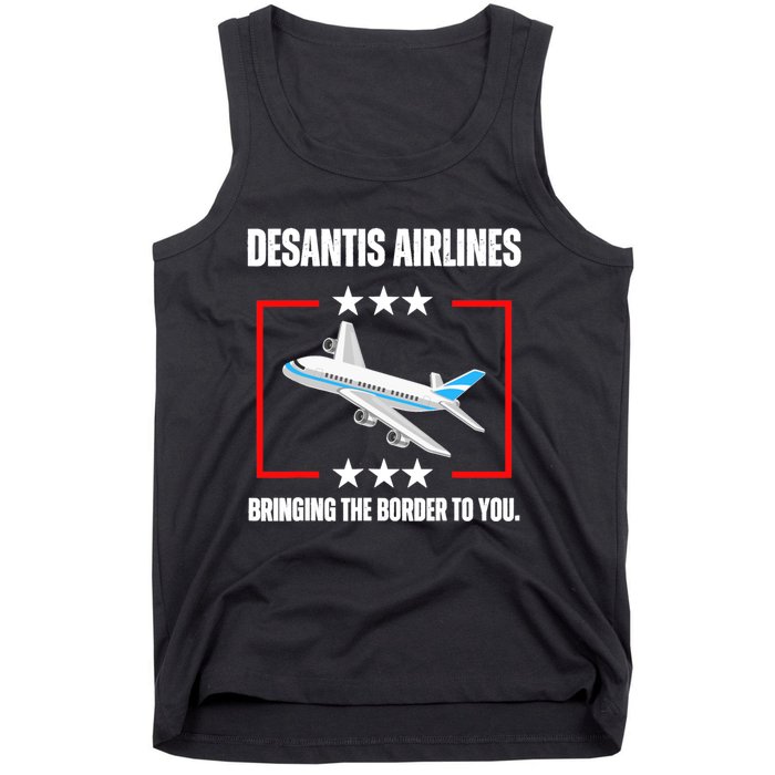 DeSantis Airlines Funny Political Meme DeSantis Airlines Tank Top