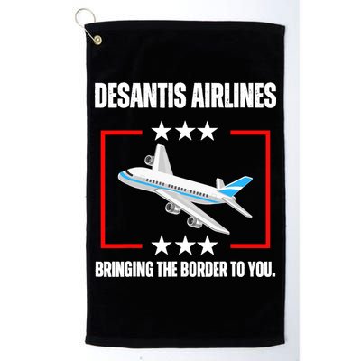 DeSantis Airlines Funny Political Meme DeSantis Airlines Golf Towel