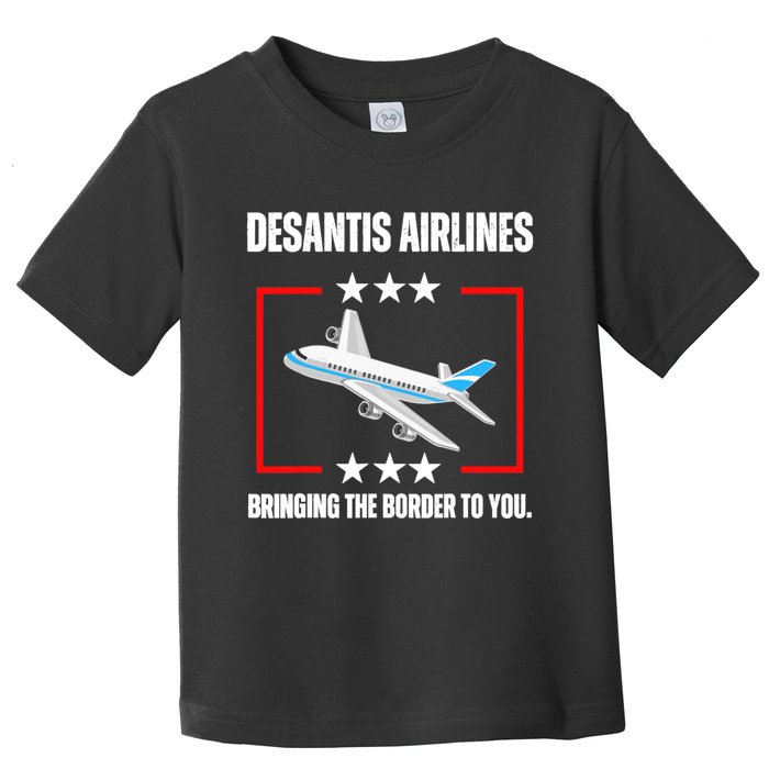 DeSantis Airlines Funny Political Meme DeSantis Airlines Toddler T-Shirt