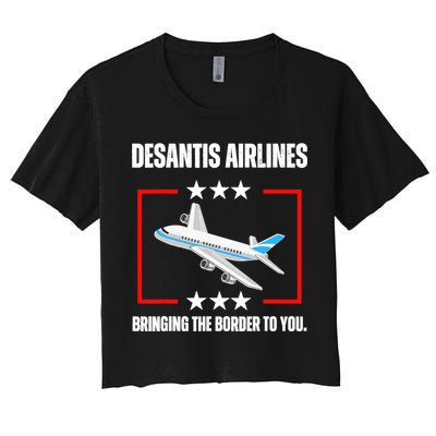 DeSantis Airlines Funny Political Meme DeSantis Airlines Crop Top