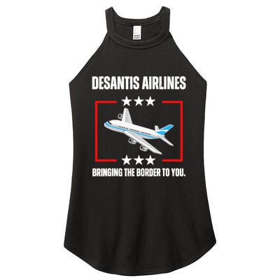 DeSantis Airlines Funny Political Meme DeSantis Airlines Women's Perfect Tri Rocker Tank