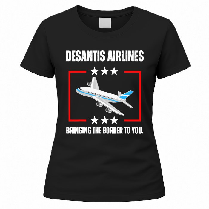 DeSantis Airlines Funny Political Meme DeSantis Airlines Women's T-Shirt