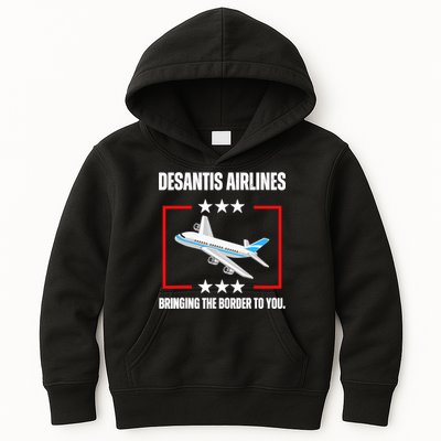 DeSantis Airlines Funny Political Meme DeSantis Airlines Kids Hoodie