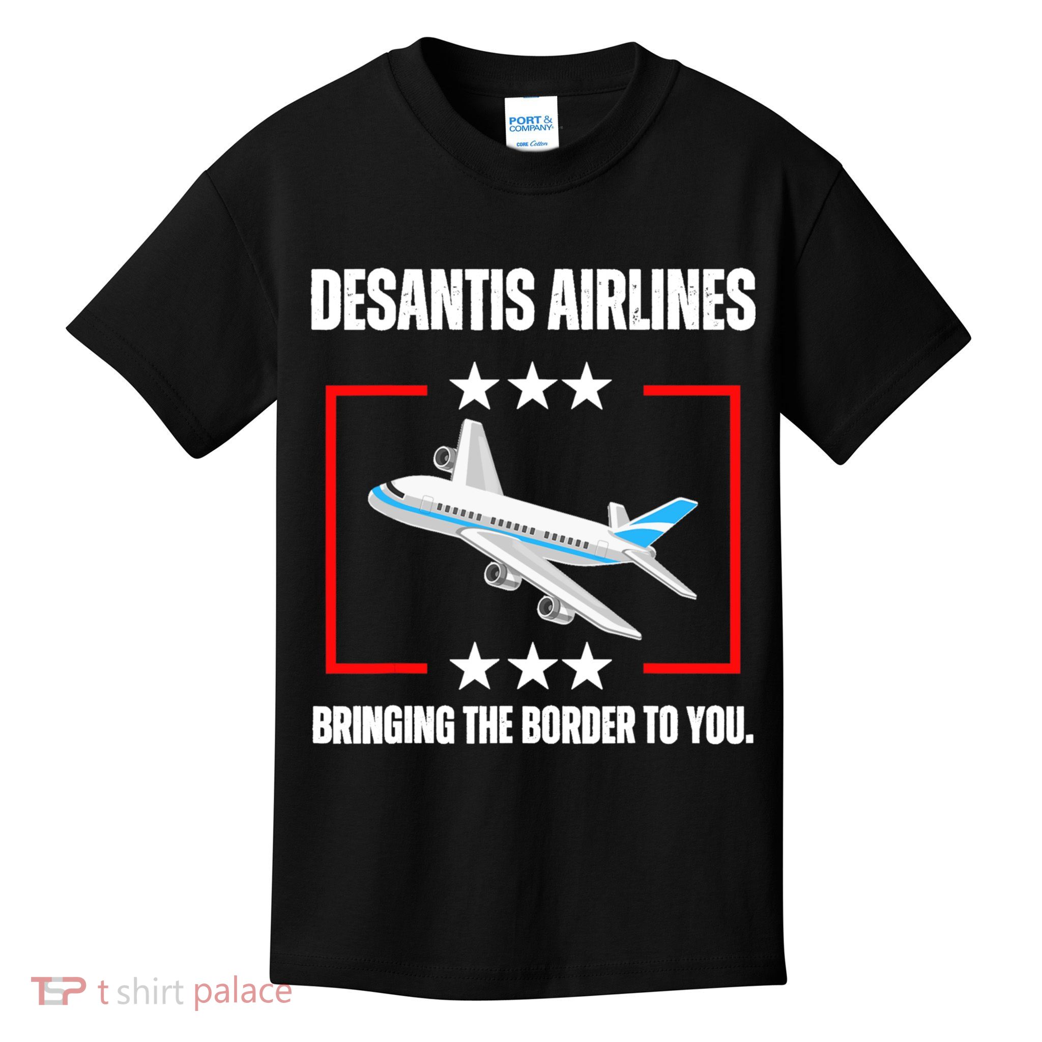 DeSantis Airlines Funny Political Meme DeSantis Airlines Kids T-Shirt