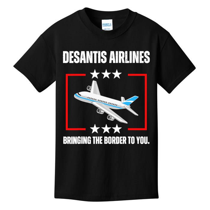 DeSantis Airlines Funny Political Meme DeSantis Airlines Kids T-Shirt