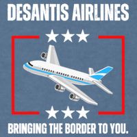 DeSantis Airlines Funny Political Meme DeSantis Airlines Garment-Dyed Sweatshirt