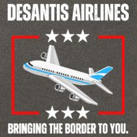 DeSantis Airlines Funny Political Meme DeSantis Airlines Cotton Canvas Backpack