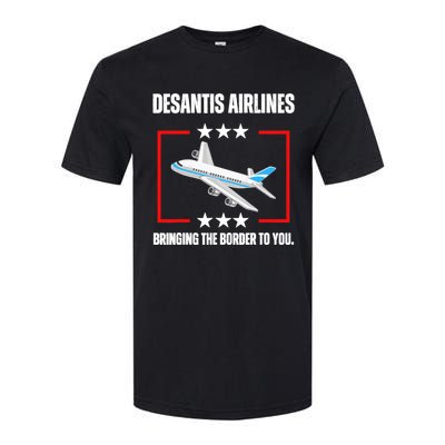 DeSantis Airlines Funny Political Meme DeSantis Airlines Softstyle CVC T-Shirt