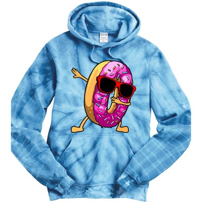 Donut Art For Women Dabbing Doughnut Donut Lover Tie Dye Hoodie