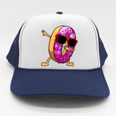 Donut Art For Women Dabbing Doughnut Donut Lover Trucker Hat