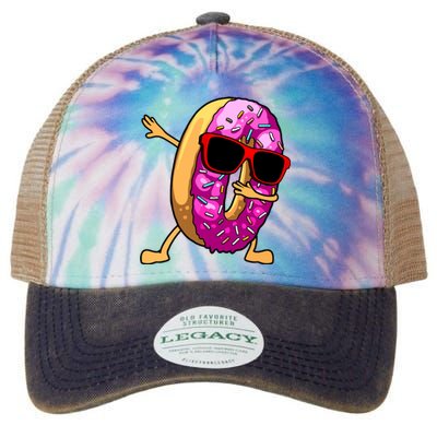 Donut Art For Women Dabbing Doughnut Donut Lover Legacy Tie Dye Trucker Hat