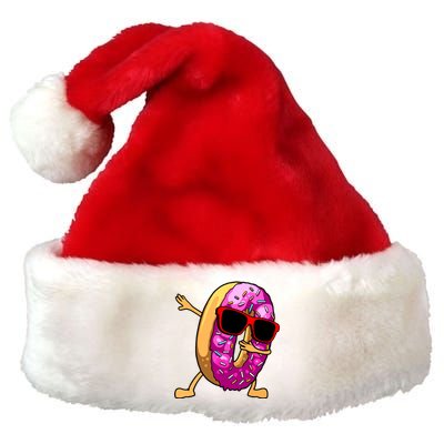 Donut Art For Women Dabbing Doughnut Donut Lover Premium Christmas Santa Hat