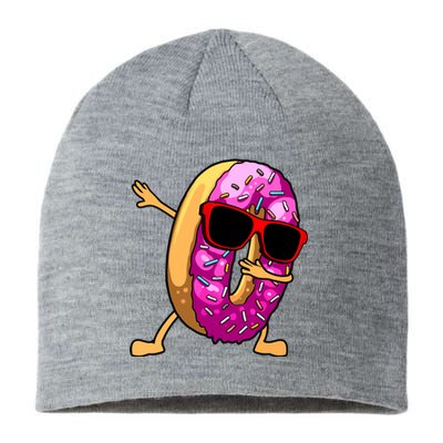 Donut Art For Women Dabbing Doughnut Donut Lover Sustainable Beanie