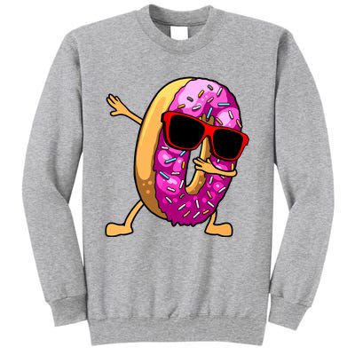 Donut Art For Women Dabbing Doughnut Donut Lover Tall Sweatshirt