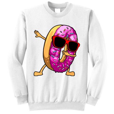 Donut Art For Women Dabbing Doughnut Donut Lover Sweatshirt