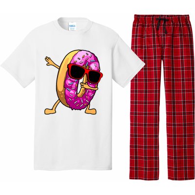 Donut Art For Women Dabbing Doughnut Donut Lover Pajama Set