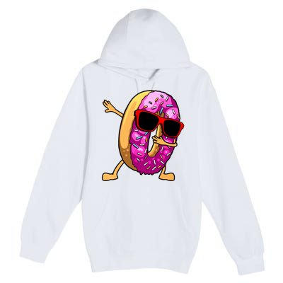 Donut Art For Women Dabbing Doughnut Donut Lover Premium Pullover Hoodie