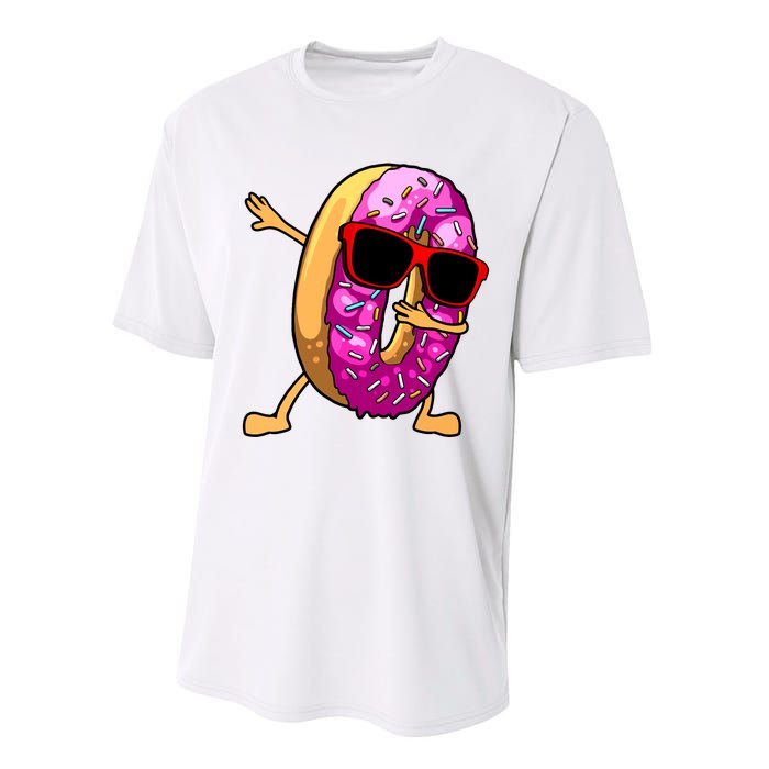 Donut Art For Women Dabbing Doughnut Donut Lover Performance Sprint T-Shirt