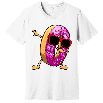 Donut Art For Women Dabbing Doughnut Donut Lover Premium T-Shirt