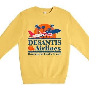 DeSantis Airlines Funny Political Meme Ron DeSantis Governor Premium Crewneck Sweatshirt