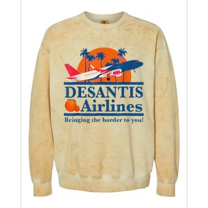 DeSantis Airlines Funny Political Meme Ron DeSantis Governor Colorblast Crewneck Sweatshirt