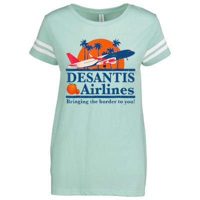 DeSantis Airlines Funny Political Meme Ron DeSantis Governor Enza Ladies Jersey Football T-Shirt