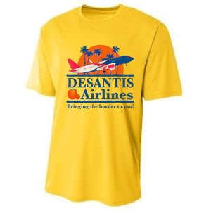 DeSantis Airlines Funny Political Meme Ron DeSantis Governor Performance Sprint T-Shirt