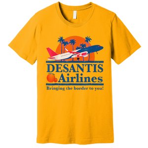 DeSantis Airlines Funny Political Meme Ron DeSantis Governor Premium T-Shirt