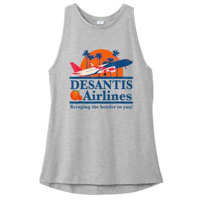 DeSantis Airlines Funny Political Meme Ron DeSantis Governor Ladies PosiCharge Tri-Blend Wicking Tank