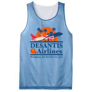 DeSantis Airlines Funny Political Meme Ron DeSantis Governor Mesh Reversible Basketball Jersey Tank