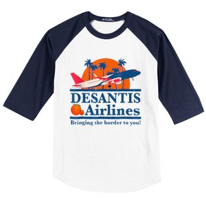 DeSantis Airlines Funny Political Meme Ron DeSantis Governor Baseball Sleeve Shirt