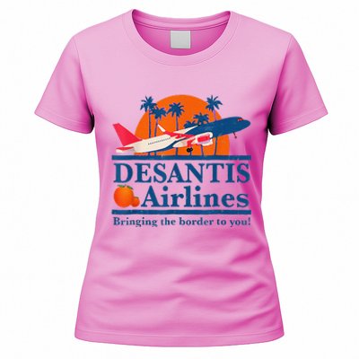 DeSantis Airlines Funny Political Meme Ron DeSantis Governor Women's T-Shirt