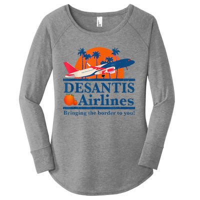 DeSantis Airlines Funny Political Meme Ron DeSantis Governor Women's Perfect Tri Tunic Long Sleeve Shirt