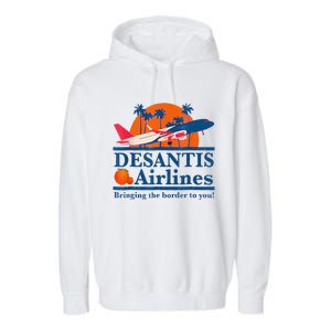 DeSantis Airlines Funny Political Meme Ron DeSantis Governor Garment-Dyed Fleece Hoodie