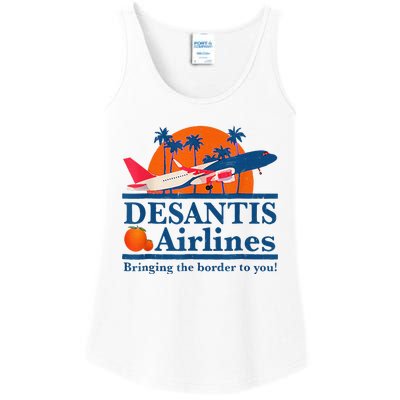 DeSantis Airlines Funny Political Meme Ron DeSantis Governor Ladies Essential Tank