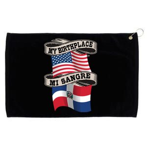 Dominican American Flag Half American Half Dominican Roots Gift Grommeted Golf Towel