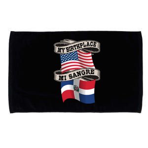 Dominican American Flag Half American Half Dominican Roots Gift Microfiber Hand Towel