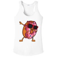 Donut Art For Women Dabbing Doughnut Donut Lover Ladies PosiCharge Competitor Racerback Tank