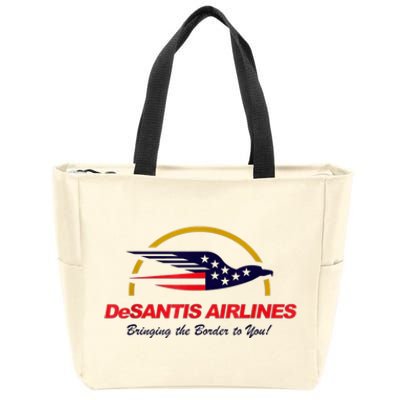 DeSantis Airlines Funny Political Meme DeSantis Airlines Ron DeSantis Zip Tote Bag