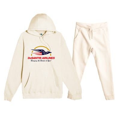 DeSantis Airlines Funny Political Meme DeSantis Airlines Ron DeSantis Premium Hooded Sweatsuit Set