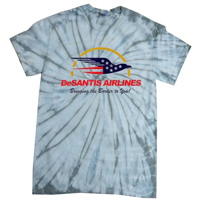 DeSantis Airlines Funny Political Meme DeSantis Airlines Ron DeSantis Tie-Dye T-Shirt