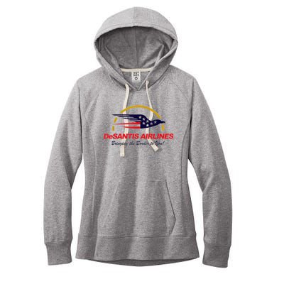 DeSantis Airlines Funny Political Meme DeSantis Airlines Ron DeSantis Women's Fleece Hoodie