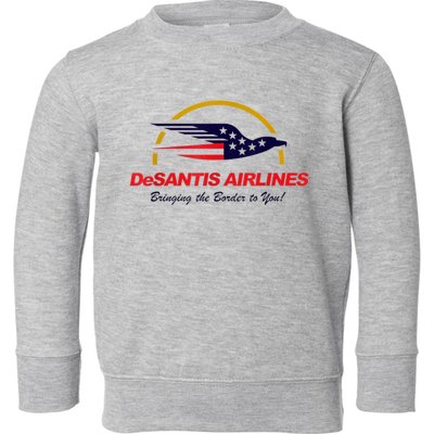 DeSantis Airlines Funny Political Meme DeSantis Airlines Ron DeSantis Toddler Sweatshirt