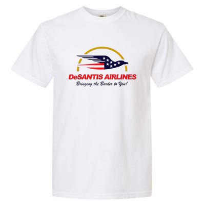 DeSantis Airlines Funny Political Meme DeSantis Airlines Ron DeSantis Garment-Dyed Heavyweight T-Shirt