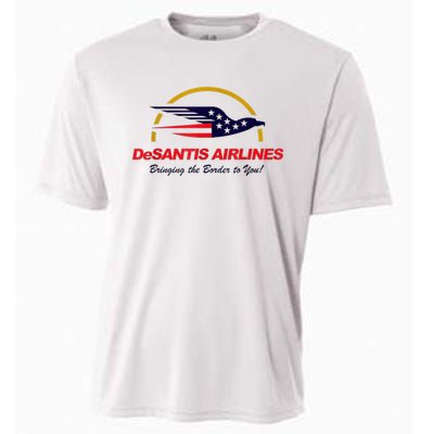 DeSantis Airlines Funny Political Meme DeSantis Airlines Ron DeSantis Cooling Performance Crew T-Shirt