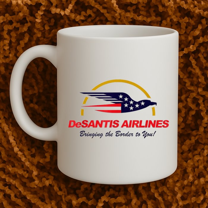 DeSantis Airlines Funny Political Meme DeSantis Airlines Ron DeSantis Mug