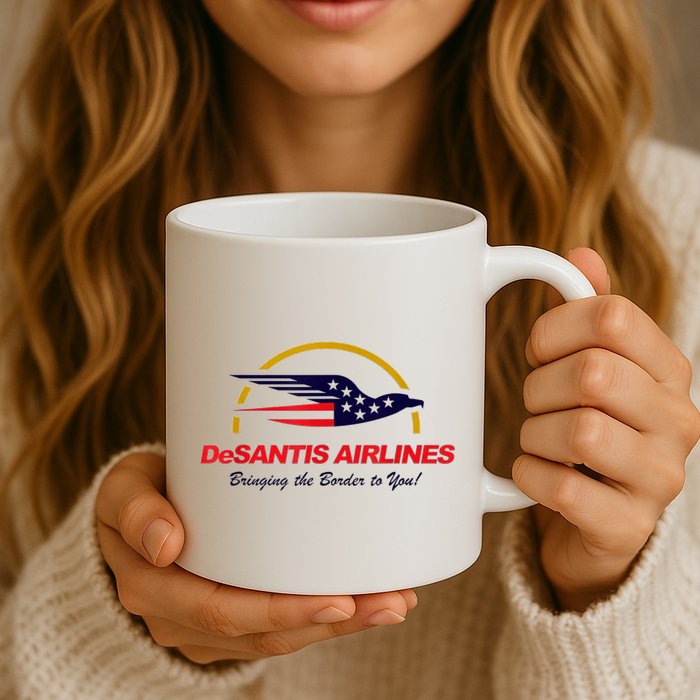 DeSantis Airlines Funny Political Meme DeSantis Airlines Ron DeSantis Mug